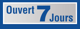 Ouvert 7 jours